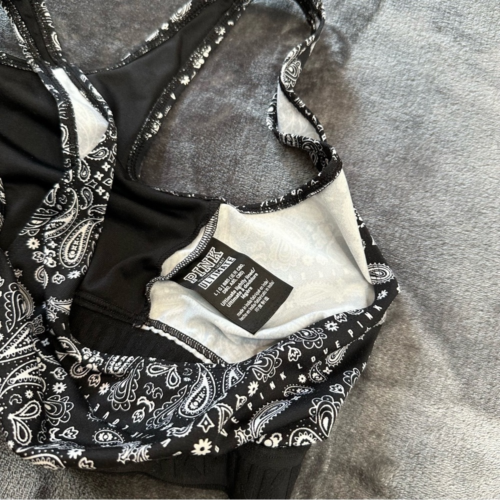 PINK bandana print sports bra - Picture 3 of 3
